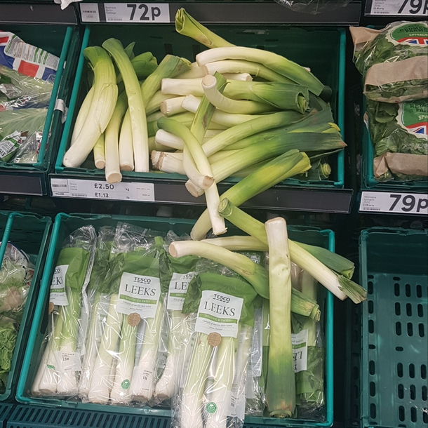 Leek on aisle three