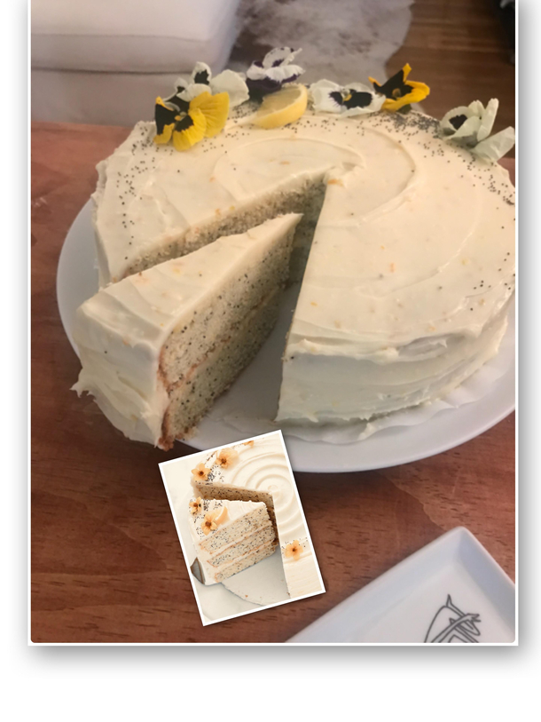 Lemon poppyseed cake for my SOs promotion