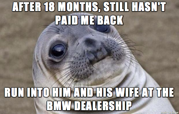 Lending my best friend  led to this uncomfortable situation