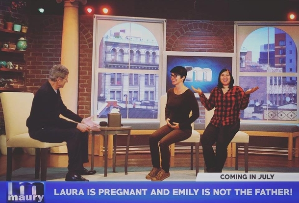 Lesbians can post cheesy baby announcements too
