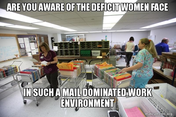 Lets talk about gender equality and the US Post Office