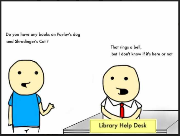 Library Help Desk Meme Guy