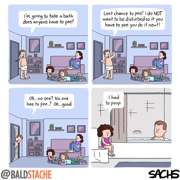 life in a one bathroom apartment