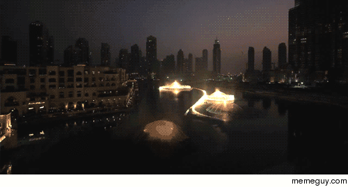 Light Fountain  Burj Dubai