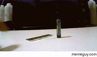 Lighter using battery and foil