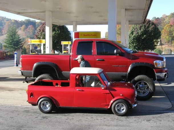 lil red truck and big red truck