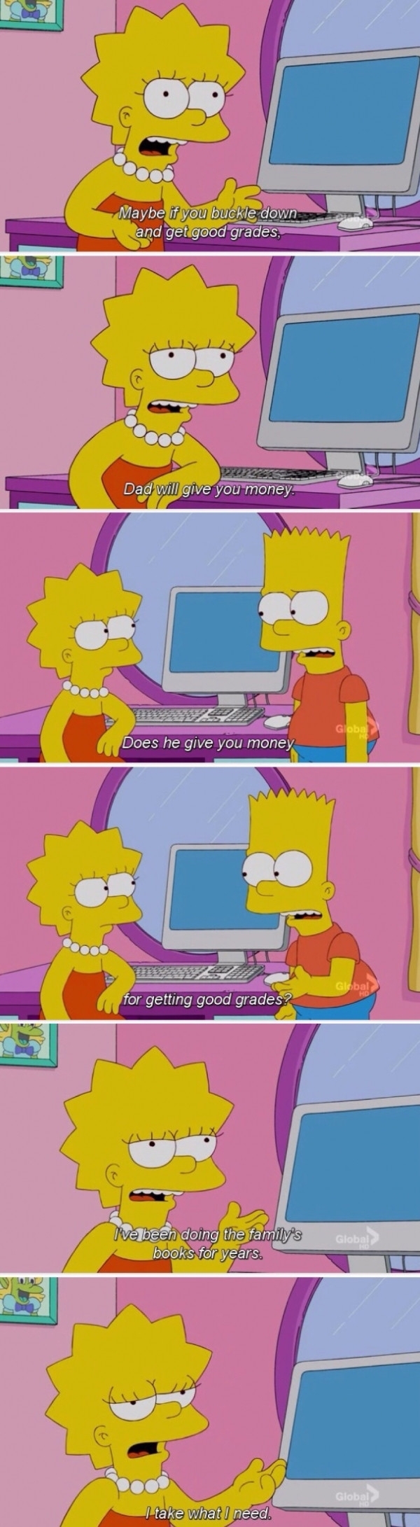 Lisa does what she needs to