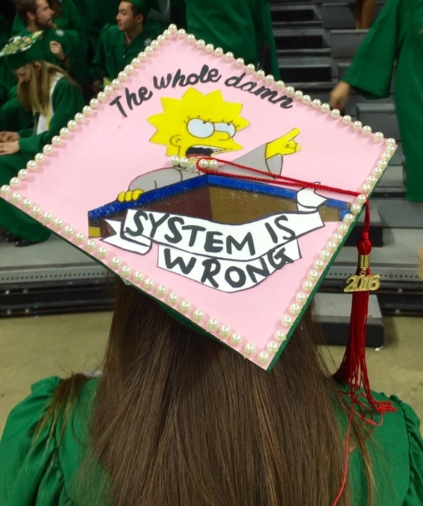 Lisa Simpson inspired graduation cap