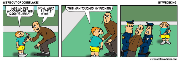 Little boy and his nice pet bird