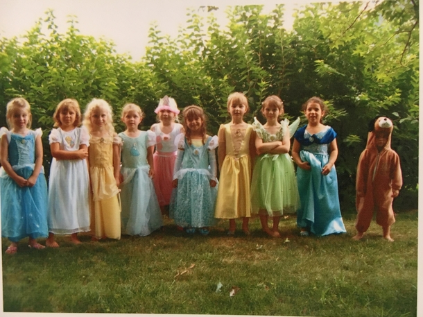 Little sister was invited to the princess party But she wanted to be a puppy