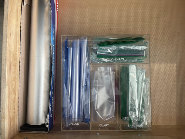 Little typo on our ziplock bag organizer