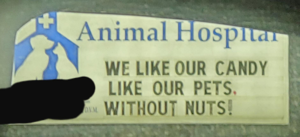 Local Animal Hospital has a good sense of humor