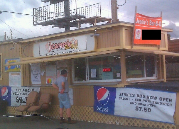 Local BBQ place cant figure out how to spell their own name