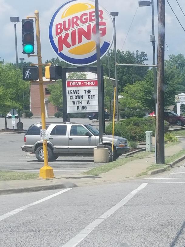Local Burger King throwing some shade