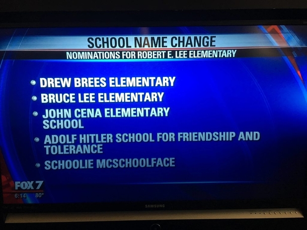 Local elementary school is taking submissions on their name change