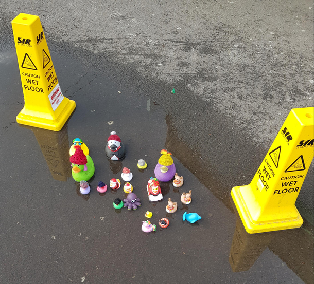 Local flooding at supermarket