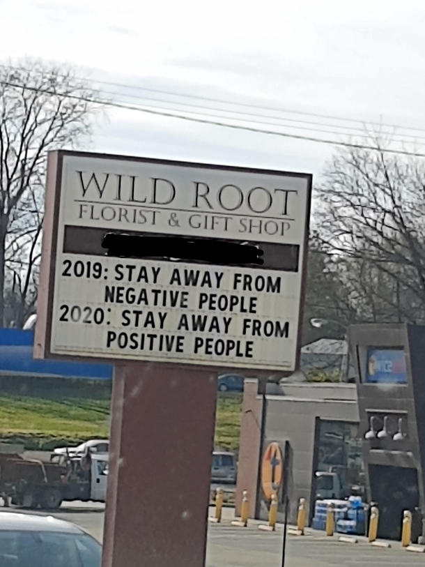 Local florists letter board is always on point