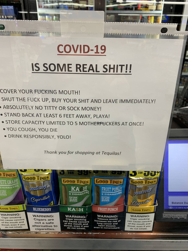 Local liquor store sign