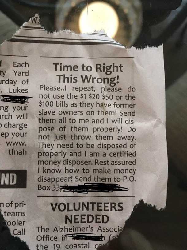 Local newspaper article
