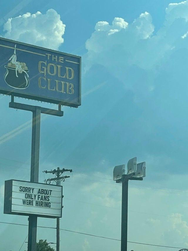Local strip club wasnt missing the opportunity