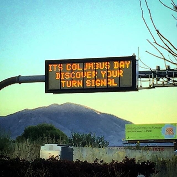 Local traffic sign getting a little snappy