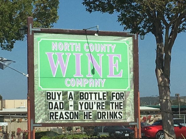 Local wine company had this out front