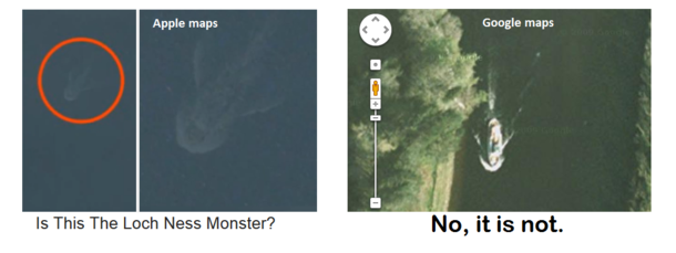 Loch Ness monster on Apple maps got debunked quickly