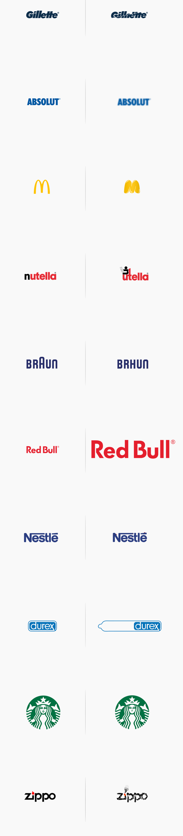 Logos affected by their products