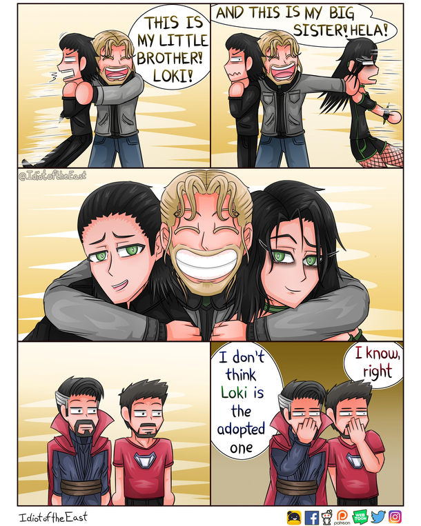 Loki does look more like Hela well except when Loki is in his ice giant form