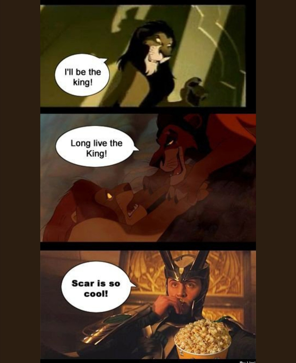 Loki getting inspiration from Scar
