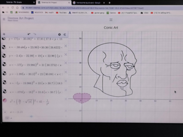 Lol look what I made in desmos