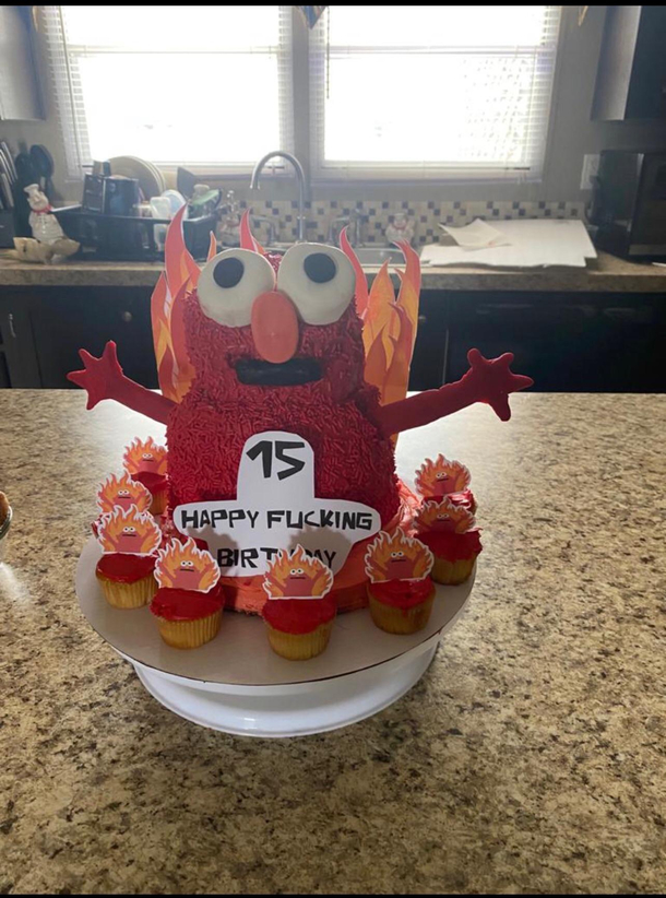 Look at my friends birthday cake that his mom made him