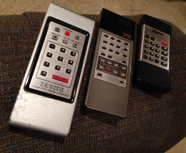 Looked under Dads couch cushions and found the Zenith Remote Control Museum
