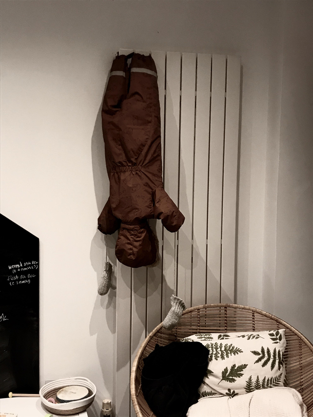 Looked up to see my daughters snowsuit drying and nearly had a heart attack