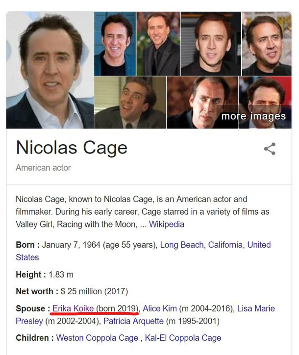 Looks like Nicolas Cage likes them young