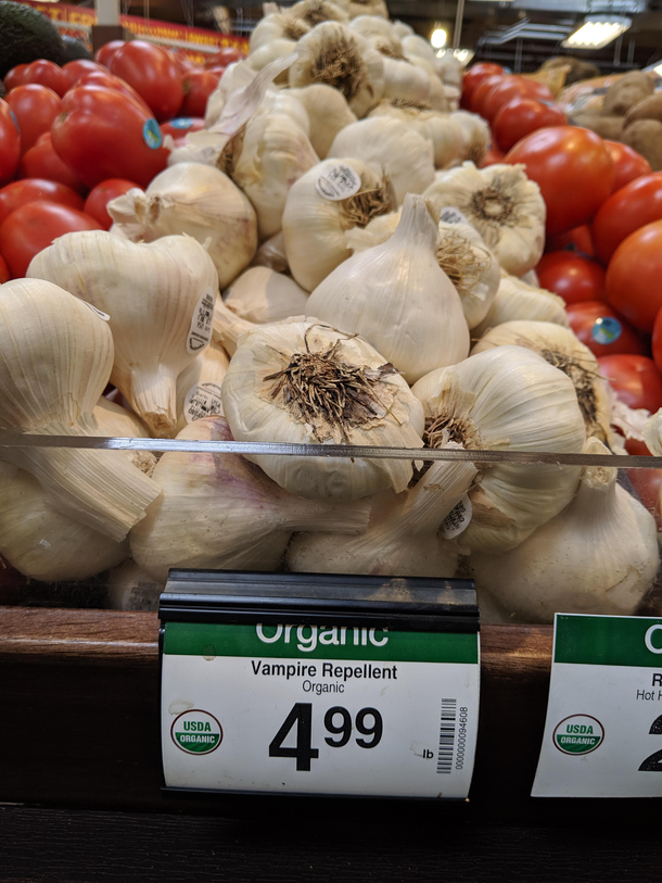 Looks like someone in my local Fred Meyer grocery department has a decent sense of humor