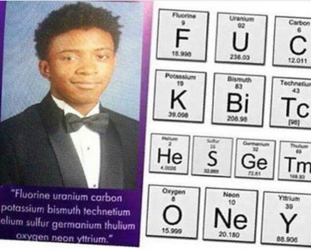 Looks like someone paid attention during chemistry