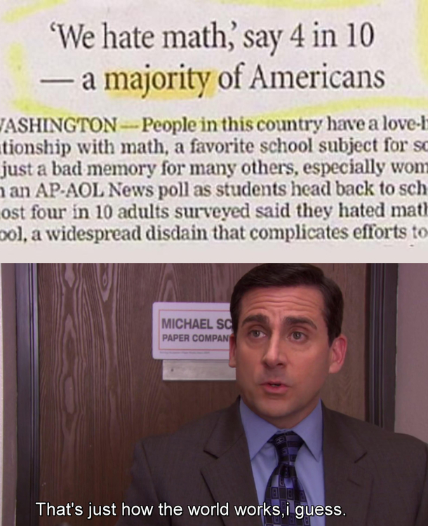 Looks like they also hate math