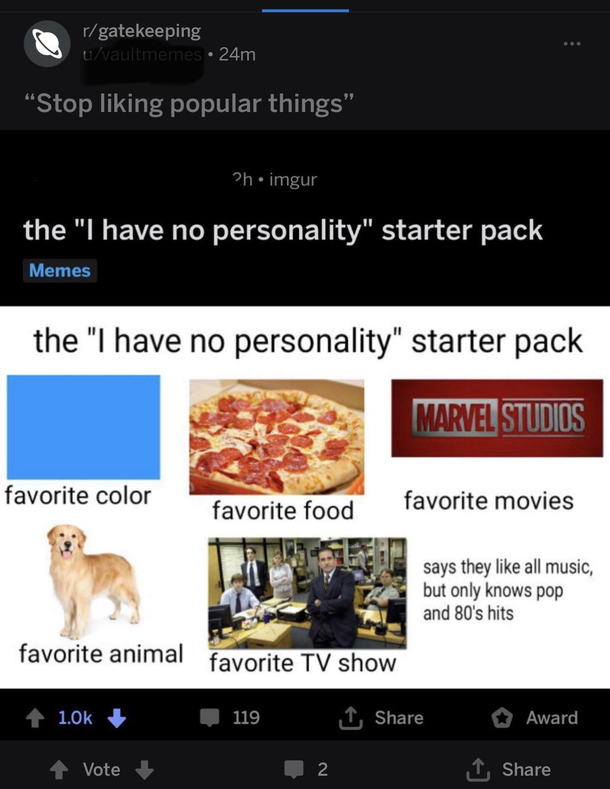 Looks like we know what this persons favorite things are