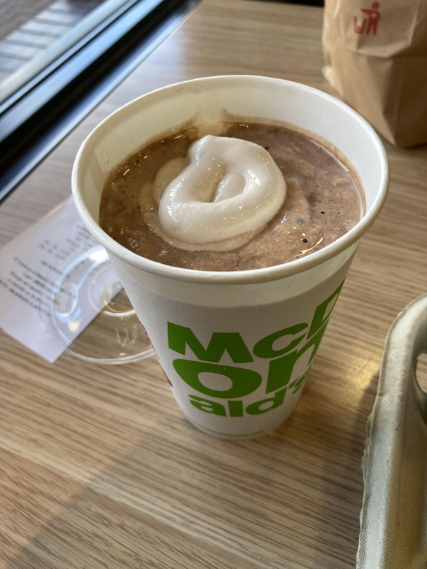 Love it when the barista does some fancy shit on top of my beverage