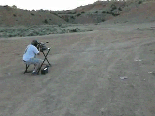 Lucky Guy shoots sniper rifle and almost gets hit by a ricochet