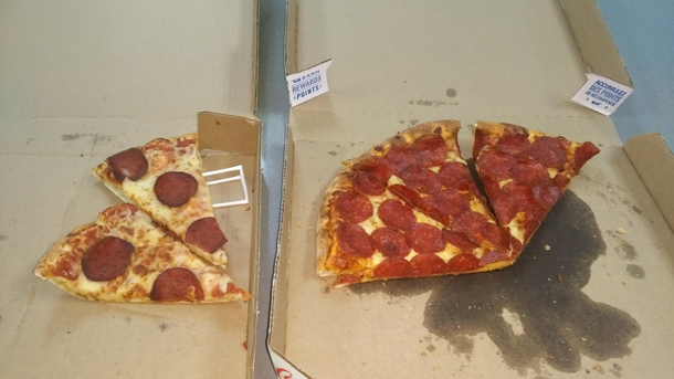 Lunch and Learn session Pepperoni Pizza was ordered from two different pizza restaurants