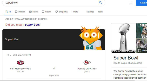 Made a typo when looking up the game time google did not disappoint