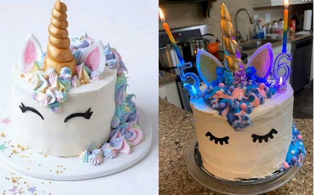 Made a unicorn cake for my Moms birthday Considering how inexperienced I am with baking I thought it turned out pretty good