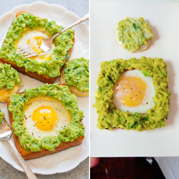 Made avocado eggs in a basket today