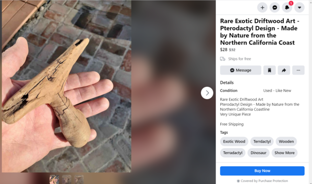 Made by Nature AKA a stick someone picked up off the beach and is trying to sell for 