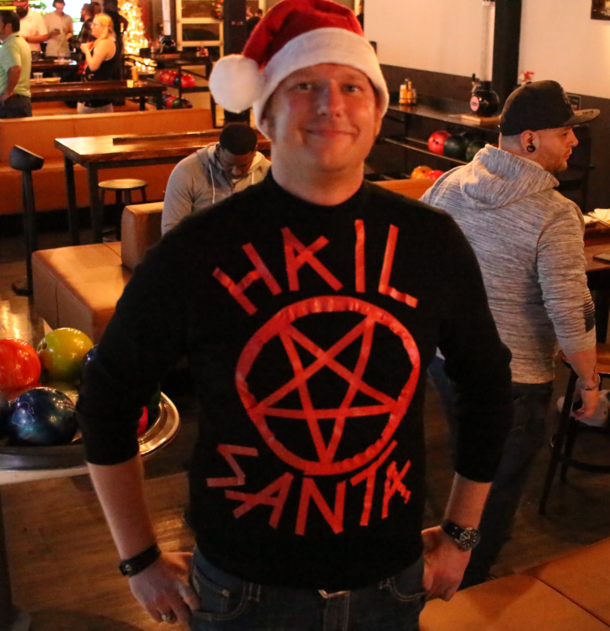 Made my own holiday sweater for my company party