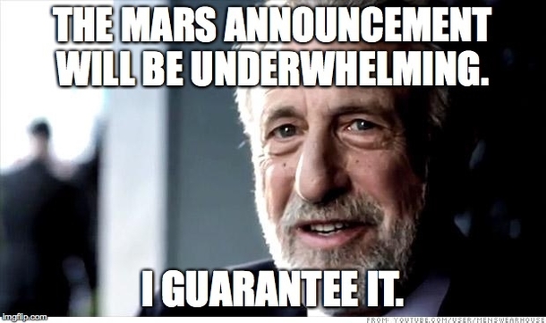 Major Mars announcement coming