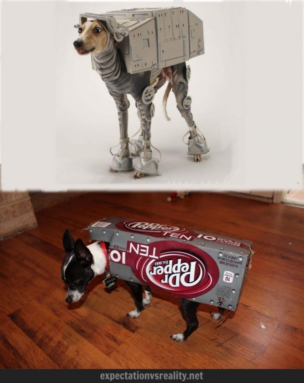 Making my dog an AT-AT costume