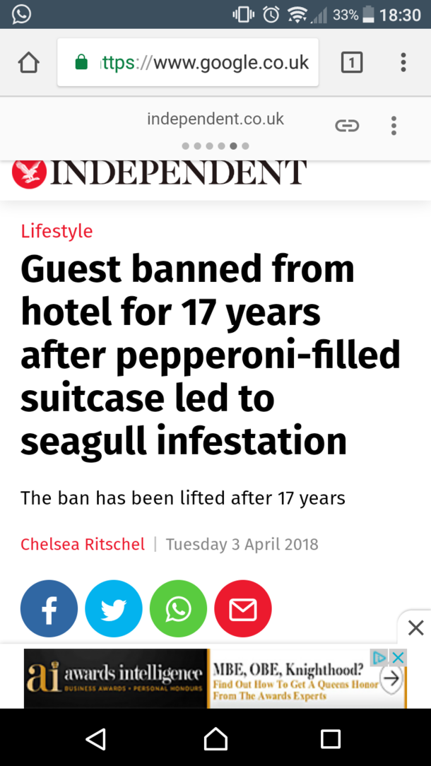 Man banned from hotel due to pepperoni stuffed suitcase